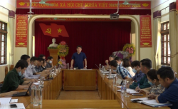 Phó bí thư Thường trực Huyện ủy Nguyễn Xuân Nhẫn làm việc với Đảng ủy xã Bảo Hà