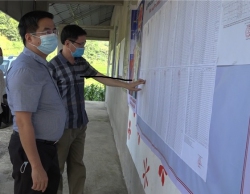 Lãnh đạo huyện Bảo Yên kiểm tra công tác chuẩn bị bầu cử tại các xã Kim Sơn, Minh Tân