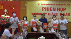 UBND huyện Bảo Yên tổ chức hội nghị công bố quyết định về công tác tổ chức cán bộ