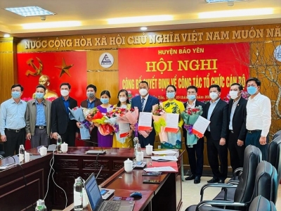Huyện Bảo Yên tổ chức hội nghị công bố Quyết định về công tác cán bộ