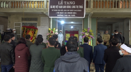 Bảo Yên tổ chức Lễ truy điệu và tiễn đưa Bà Mẹ Việt Nam anh hùng Long Thị Thỏa