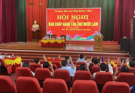 Đảng bộ huyện Bảo Yên: tổ chức hội nghị Ban chấp hành lần thứ mười lăm