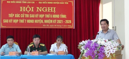 Tổ đại biểu HĐND tỉnh ứng cử tại huyện Bảo Yên tiếp xúc cử tri sau Kỳ họp thứ 6, HĐND tỉnh, sau kỳ họp thứ 7, HĐND huyện tại xã Bảo Hà, Kim Sơn