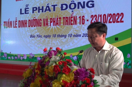 Ban chỉ đạo công tác dân số tỉnh Lào Cai tổ chức lễ phát động tuần lễ dinh dưỡng và phát triển 16- 23/10/2022 tại huyện Bảo Yên