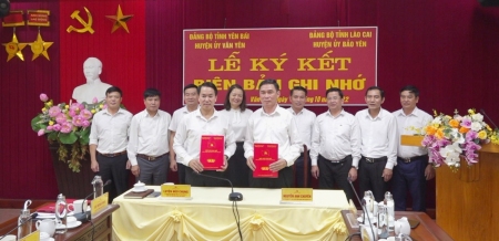 Huyện Bảo Yên tỉnh Lào Cai và huyện Văn Yên tỉnh Yên Bái tổ chức ký kết trao đổi, hợp tác phát triển kinh tế - xã hội