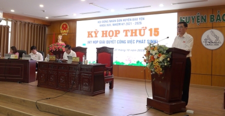 HĐND huyện Bảo Yên tổ chức Kỳ họp thứ 15 (Kỳ họp giải quyết công việc phát sinh)