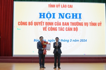 Tỉnh ủy Lào Cai công bố Quyết định công tác cán bộ huyện Bảo Yên