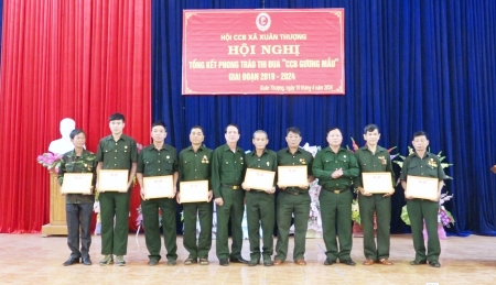Hội CCB xã Xuân Thượng tổ chức Hội nghị tổng kết phong trào thi đua “Cựu chiến binh gương mẫu” giai đoạn 2019 - 2024