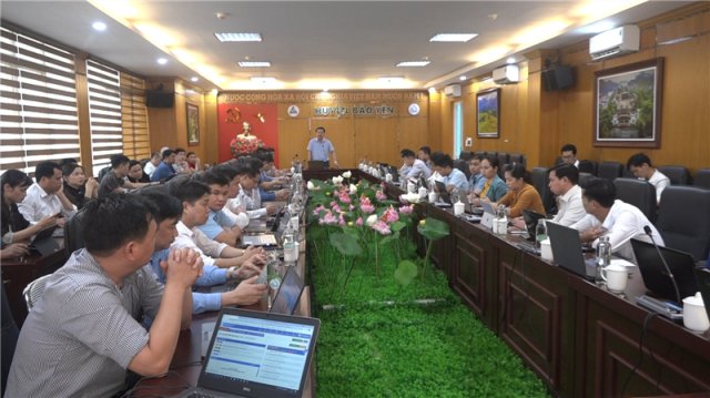 Đồng chí Nguyễn Anh Dũng Phó Chủ tịch UBND huyện phát biểu tại lớp tập huấn