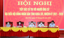 Ứng cử viên Đại biểu HĐND tỉnh Lào Cai khoá XVI nhiệm kỳ 2021 – 2026 tiếp xúc với cử tri huyện Bảo Yên