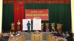 Xã Minh Tân tổ chức diễn tập chiến đấu phòng thủ năm 2021