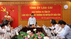 Ban Thường vụ Tỉnh ủy Lào Cai làm việc tại huyện Bảo Yên