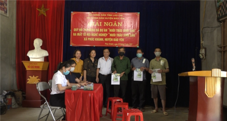 Quỹ hỗ trợ Nông dân tỉnh Lào Cai giải ngân vốn dự án “Nuôi trâu sinh sản” tại xã Phúc Khánh