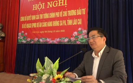UBND huyện Bảo Yên tổ chức hội nghị công bố quyết định của thủ tướng chính phủ về chủ trương đầu tư và kế hoạch giải phóng mặt bằng dự án cảng hàng không Sa Pa,tỉnh Lào Cai