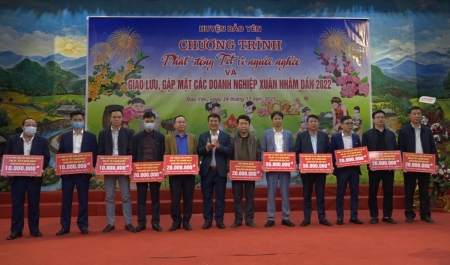 Huyện Bảo Yên tiếp nhận hơn 757 triệu đồng tại Chương trình phát động “Tết vì người nghèo- Xuân Nhâm Dần”năm 2022
