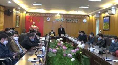 BCĐ phòng phòng chống dịch covid -19 huyện tổ chức họp trực tuyến khẩn với BCĐ phòng chống dịch covid -19 xã Xuân Hòa