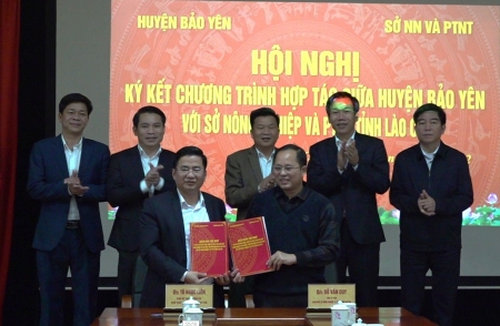 Huyện Bảo Yên Ký kết chương trình hợp tác với Sở Nông nghiệp và Phát triển nông thôn tỉnh Lào Cai