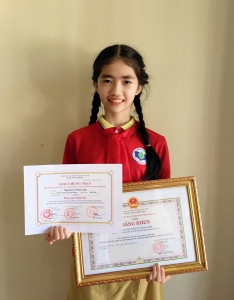 Học sinh Nguyễn Lê Thảo Linh đoạt giải Xuất Sắc tại cuộc thi sáng tác tranh cổ động tuyên truyền cho học sinh tiểu học