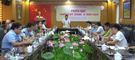 UBND huyện Bảo Yên họp phiên thường kỳ tháng 8 năm 2022