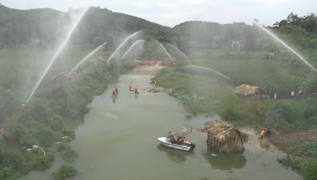 Huyện Bảo Yên tổ chức diễn tập ứng phó sự cố hồ, đập và tìm kiếm cứu nạn năm 2023