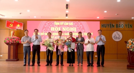 Tỉnh ủy Lào Cai tổ chức công bố các Quyết định của Ban Thường vụ Tỉnh ủy về công tác cán bộ