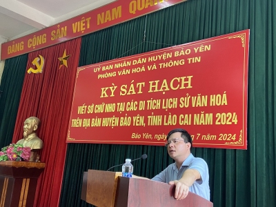 Huyện Bảo Yên tổ chức thi sát hạch viết sớ chữ Nho năm 2024