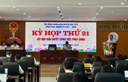 HĐND huyện Bảo Yên khóa XVII tổ chức kỳ họp thứ 21 (Kỳ họp giải quyết công việc phát sinh)