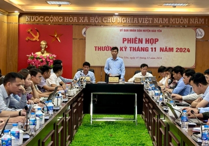 Phiên họp thường kỳ UBND huyện Bảo Yên tháng 11 năm 2024