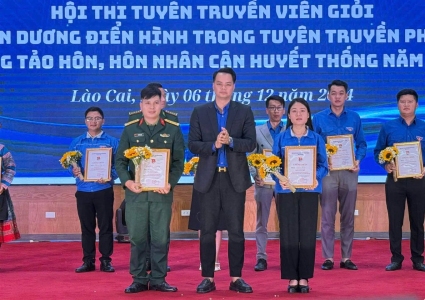 Huyện đoàn Bảo Yên đạt giải Nhì Hội thi tuyên truyền viên giỏi và tuyên dương điển hình trong tuyên truyền phòng, chống tảo hôn, hôn nhân cận huyết thống