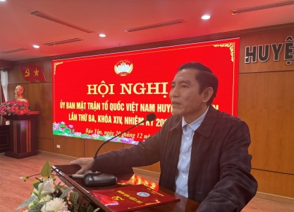 Hội nghị UBMT Tổ quốc huyện lần thứ ba khóa XIX nhiệm kỳ 2024 - 2029