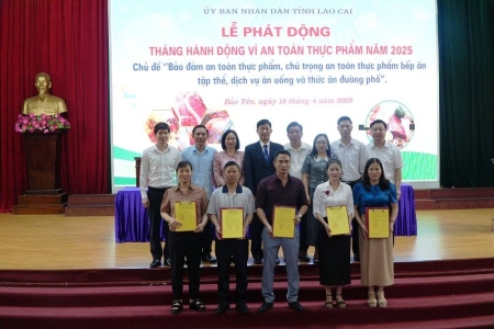 Tỉnh Lào Cai phát động “Tháng hành động vì an toàn thực phẩm” năm 2025