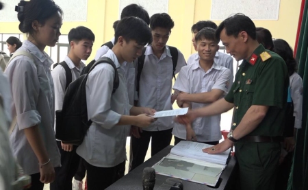 Ban CHQS huyện Bảo Yên tuyên truyền tuyển sinh quân sự năm 2025