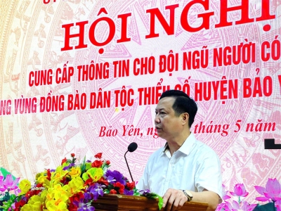 Hội nghị cung cấp thông tin cho đội ngũ Người có uy tín trên địa bàn huyện Bảo Yên năm 2025