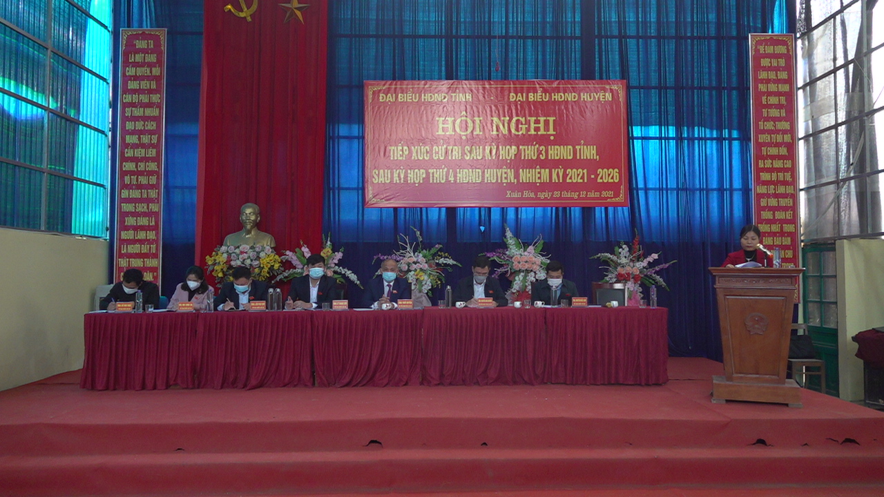 Tổ đại biểu HĐND tỉnh, huyện tiếp xúc cử tri tại xã Xuân Hòa