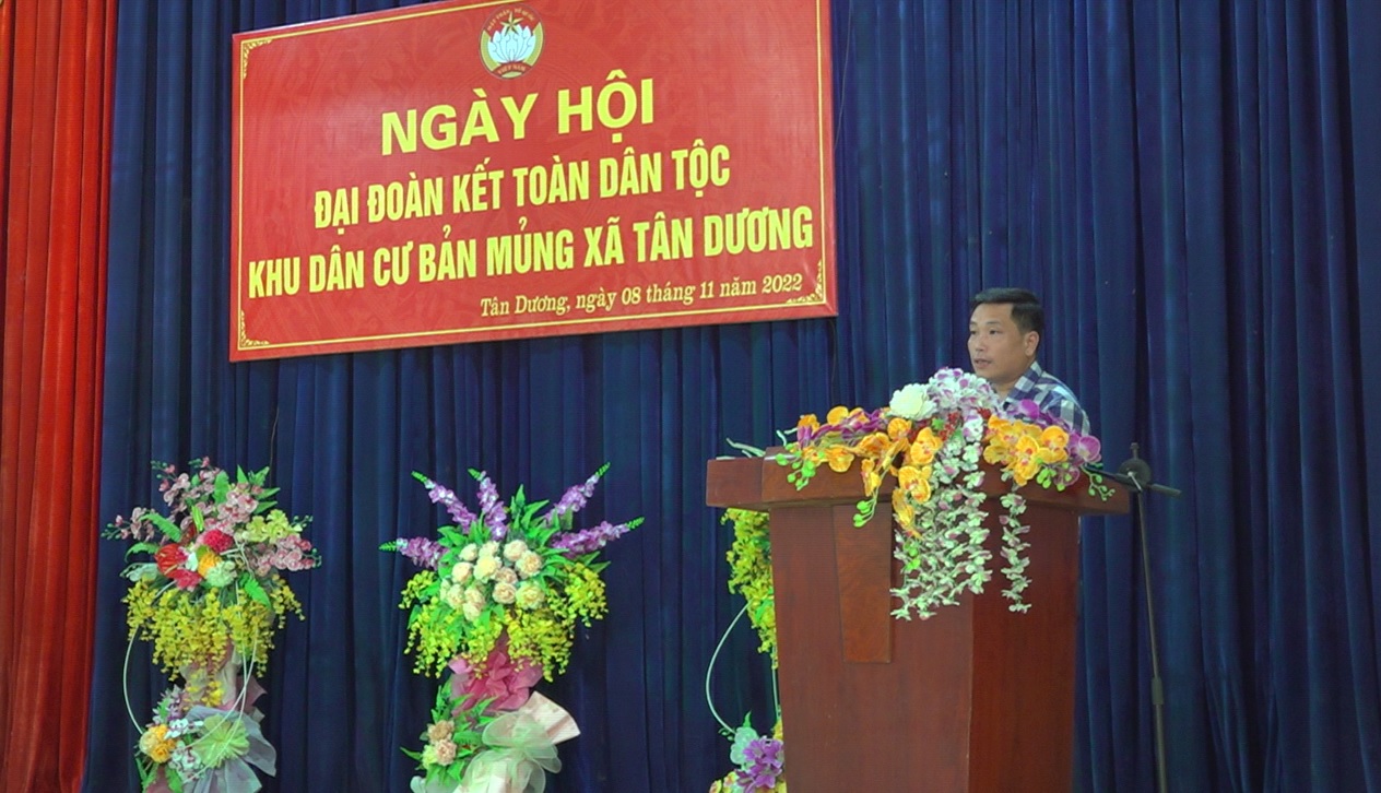 Đồng chí Nguyễn Khắc Nam Ủy viên BTV, Chủ nhiệm Ủy ban Kiểm tra Huyện ủy phát biểu tại ngày hội (1)