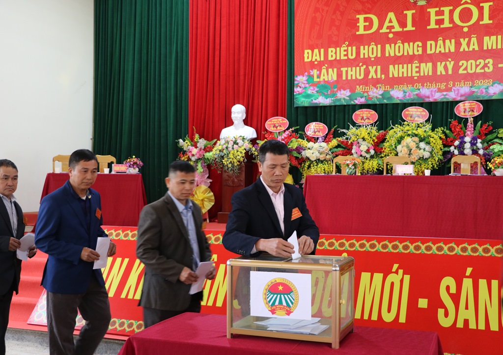 Bầu Đại biểu đi dự Đại hội Đại biểu Hội Nông dân huyện Bảo Yên, nhiệm kỳ 2023 2028 (1)