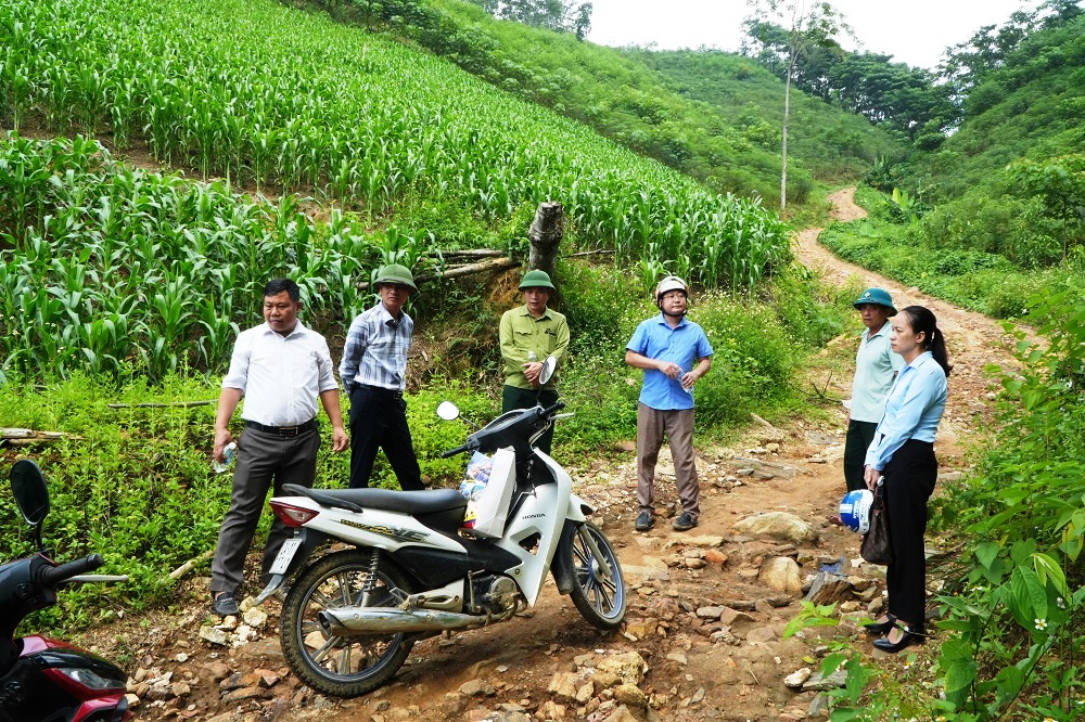 Kiểm tra tiến độ thi công tuyến đường kết nối Khoai 2, Bảo Hà – Kim Sơn